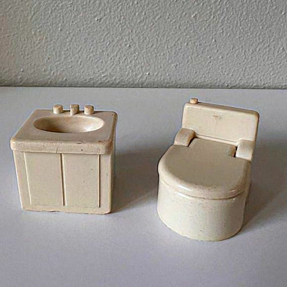 Vintage Fisher-Price Bathroom Camper School Sink Toilet Replacement Part Toy